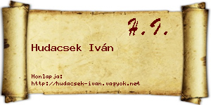 Hudacsek Iván névjegykártya